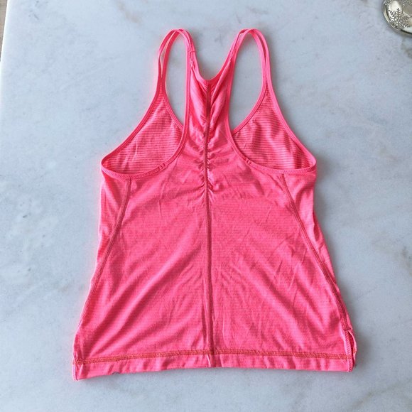 Lululemon What the Sport Singlet tank top / shirt (pink) waist length racerback - Picture 6 of 10